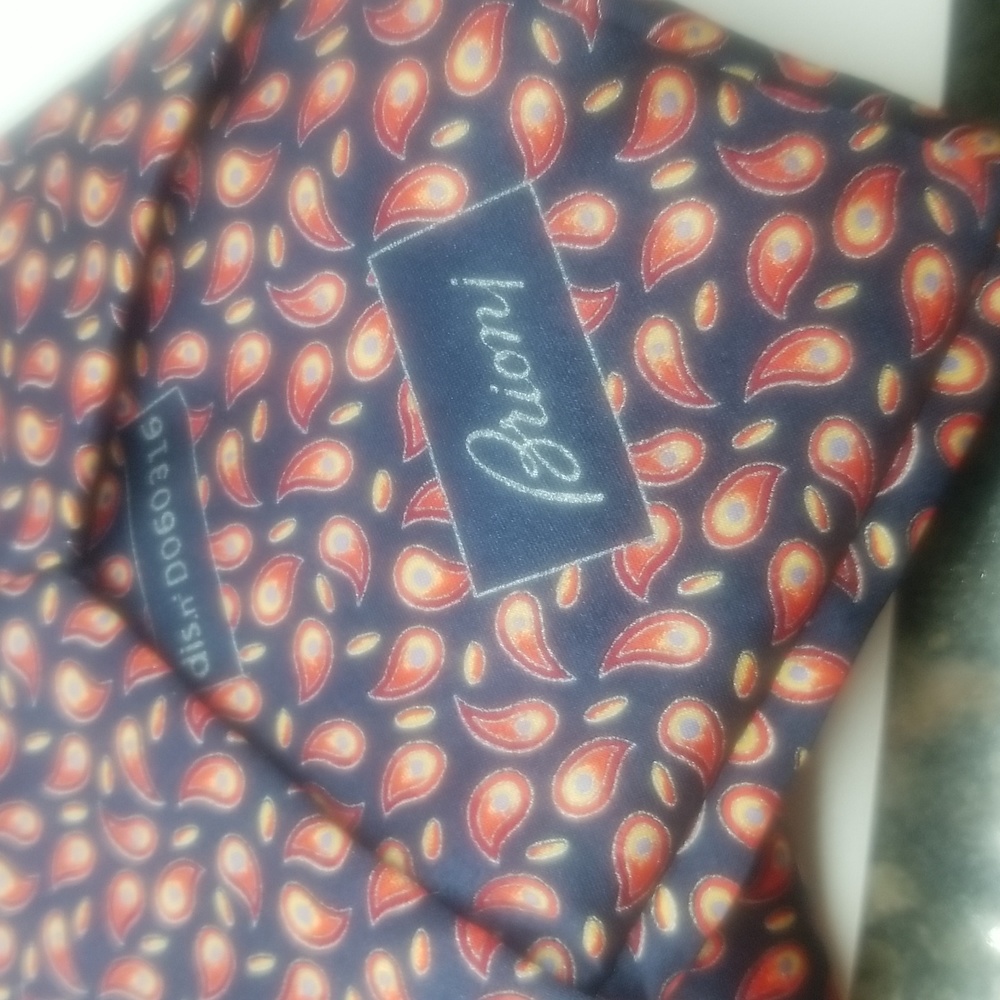 Silk multicolored patterened Brioni tie from the Rochester Couture line